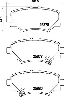 HELLA 8DB 355 045-401 - Kit pastiglie freno, Freno a disco autozon.pro