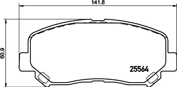 HELLA 8DB 355 045-541 - Kit pastiglie freno, Freno a disco autozon.pro