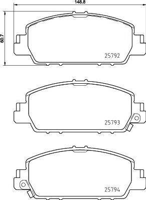 HELLA 8DB 355 045-561 - Kit pastiglie freno, Freno a disco autozon.pro