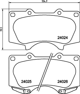 HELLA 8DB 355 045-581 - Kit pastiglie freno, Freno a disco autozon.pro