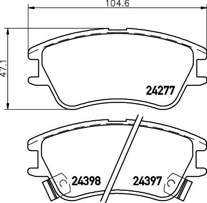 HELLA 8DB 355 045-611 - Kit pastiglie freno, Freno a disco autozon.pro