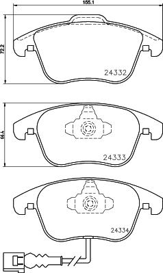 HELLA 8DB 355 045-681 - Kit pastiglie freno, Freno a disco autozon.pro