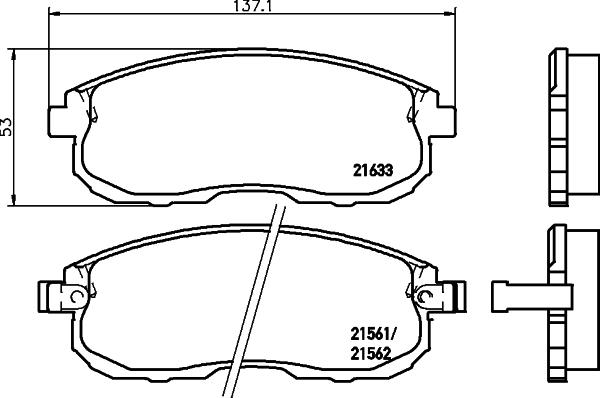 HELLA 8DB 355 045-081 - Kit pastiglie freno, Freno a disco autozon.pro