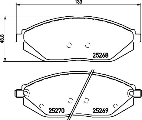 HELLA 8DB 355 045-181 - Kit pastiglie freno, Freno a disco autozon.pro