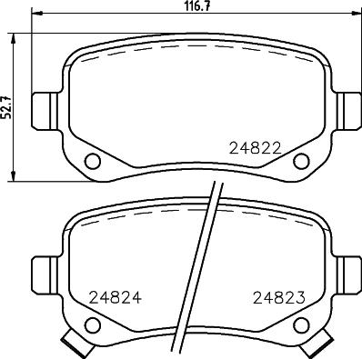 HELLA 8DB 355 045-301 - Kit pastiglie freno, Freno a disco autozon.pro