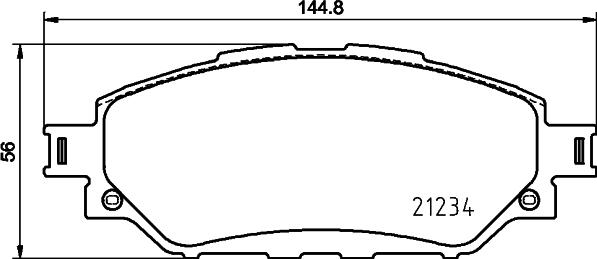 HELLA 8DB 355 045-311 - Kit pastiglie freno, Freno a disco autozon.pro