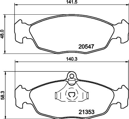 HELLA 8DB 355 045-261 - Kit pastiglie freno, Freno a disco autozon.pro