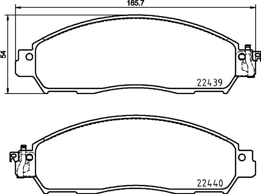 HELLA 8DB 355 045-201 - Kit pastiglie freno, Freno a disco autozon.pro