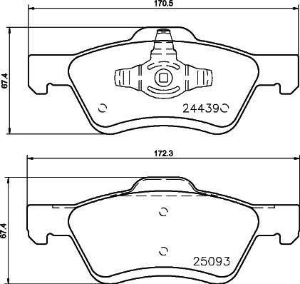 HELLA 8DB 355 045-281 - Kit pastiglie freno, Freno a disco autozon.pro