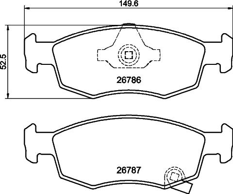 HELLA 8DB 355 046-041 - Kit pastiglie freno, Freno a disco autozon.pro