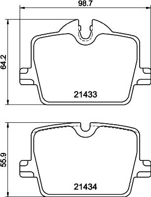 HELLA 8DB 355 040-911 - Kit pastiglie freno, Freno a disco autozon.pro