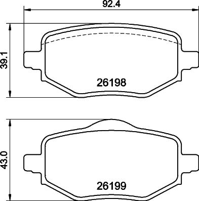 HELLA 8DB 355 040-971 - Kit pastiglie freno, Freno a disco autozon.pro