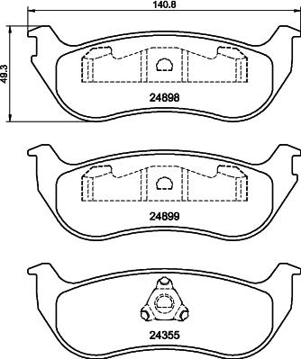 HELLA 8DB 355 040-451 - Kit pastiglie freno, Freno a disco autozon.pro