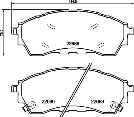 HELLA 8DB 355 040-401 - Kit pastiglie freno, Freno a disco autozon.pro