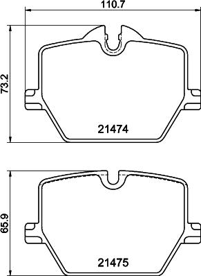 HELLA 8DB 355 040-601 - Kit pastiglie freno, Freno a disco autozon.pro