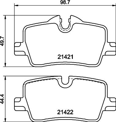 HELLA 8DB 355 040-681 - Kit pastiglie freno, Freno a disco autozon.pro