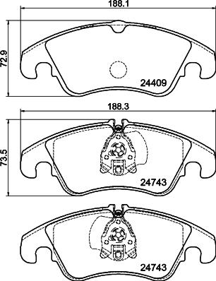 HELLA 8DB 355 040-621 - Kit pastiglie freno, Freno a disco autozon.pro