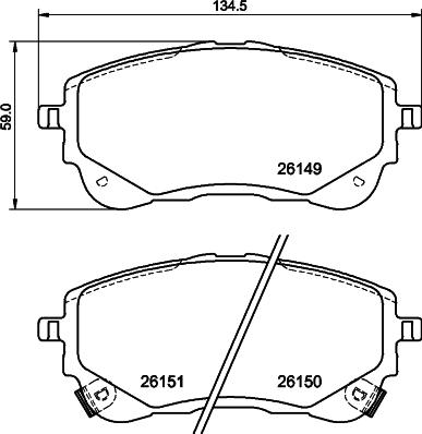 HELLA 8DB 355 040-191 - Kit pastiglie freno, Freno a disco autozon.pro