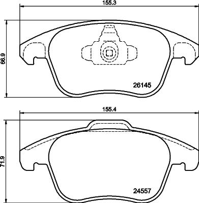 HELLA 8DB 355 040-141 - Kit pastiglie freno, Freno a disco autozon.pro