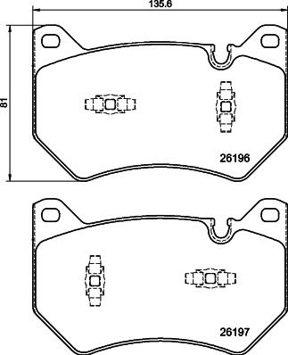 HELLA 8DB 355 040-151 - Kit pastiglie freno, Freno a disco autozon.pro