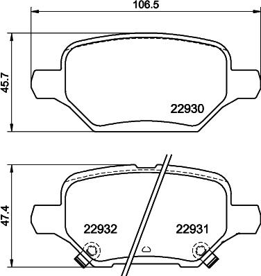 HELLA 8DB 355 040-181 - Kit pastiglie freno, Freno a disco autozon.pro