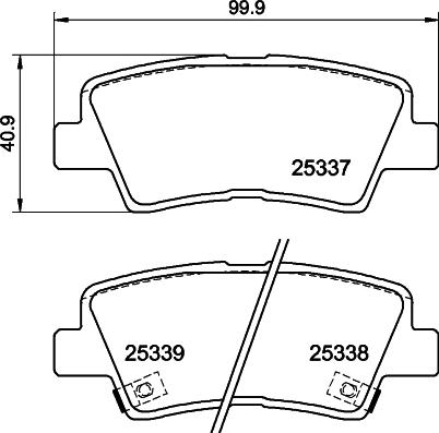 HELLA 8DB 355 040-171 - Kit pastiglie freno, Freno a disco autozon.pro