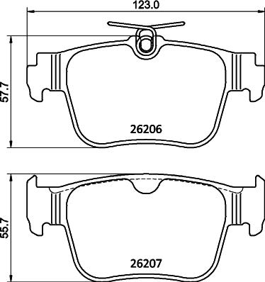 HELLA 8DB 355 040-851 - Kit pastiglie freno, Freno a disco autozon.pro