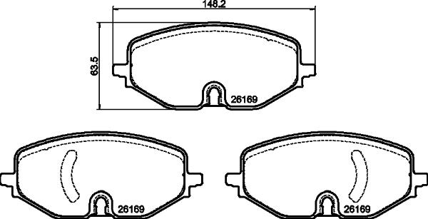 HELLA 8DB 355 040-801 - Kit pastiglie freno, Freno a disco autozon.pro