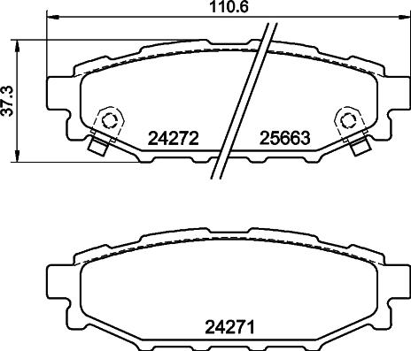 HELLA 8DB 355 040-391 - Kit pastiglie freno, Freno a disco autozon.pro