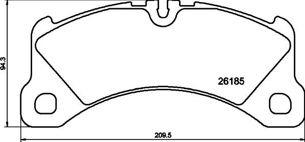 HELLA 8DB 355 040-201 - Kit pastiglie freno, Freno a disco autozon.pro