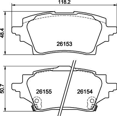 HELLA 8DB 355 040-221 - Kit pastiglie freno, Freno a disco autozon.pro