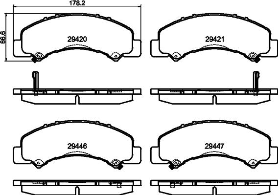 HELLA 8DB 355 040-791 - Kit pastiglie freno, Freno a disco autozon.pro