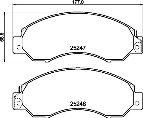 HELLA 8DB 355 040-701 - Kit pastiglie freno, Freno a disco autozon.pro