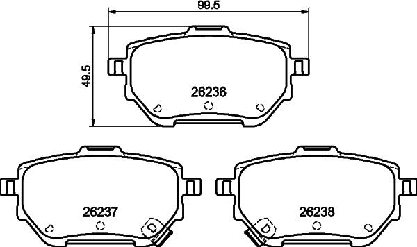 HELLA 8DB 355 040-711 - Kit pastiglie freno, Freno a disco autozon.pro