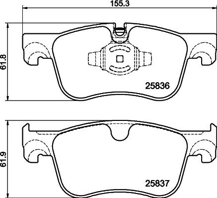 HELLA 8DB 355 041-091 - Kit pastiglie freno, Freno a disco autozon.pro