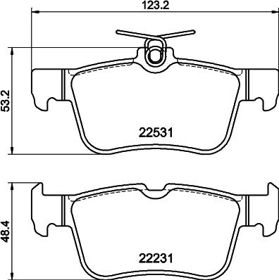 HELLA 8DB 355 041-071 - Kit pastiglie freno, Freno a disco autozon.pro