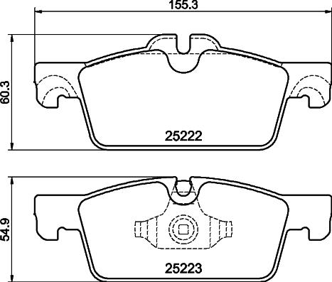 HELLA 8DB 355 041-101 - Kit pastiglie freno, Freno a disco autozon.pro