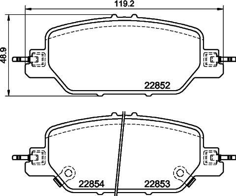 HELLA 8DB 355 041-201 - Kit pastiglie freno, Freno a disco autozon.pro