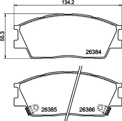 HELLA 8DB 355 043-981 - Kit pastiglie freno, Freno a disco autozon.pro