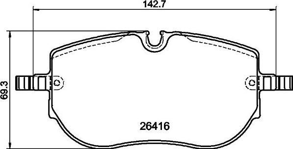 HELLA 8DB 355 043-831 - Kit pastiglie freno, Freno a disco autozon.pro