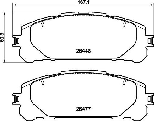 HELLA 8DB 355 043-871 - Kit pastiglie freno, Freno a disco autozon.pro