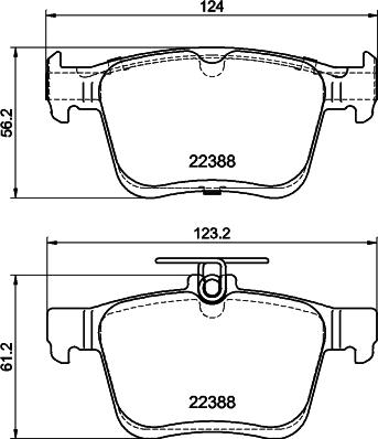 HELLA 8DB 355 042-651 - Kit pastiglie freno, Freno a disco autozon.pro