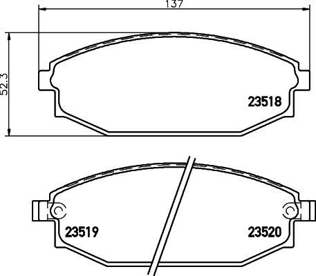 HELLA 8DB 355 009-961 - Kit pastiglie freno, Freno a disco autozon.pro