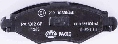 HELLA 8DB 355 009-411 - Kit pastiglie freno, Freno a disco autozon.pro