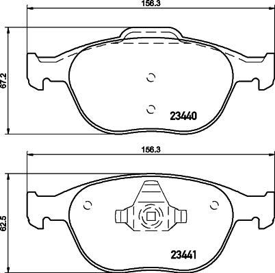 HELLA 8DB 355 009-561 - Kit pastiglie freno, Freno a disco autozon.pro