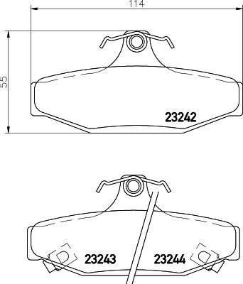 HELLA 8DB 355 009-571 - Kit pastiglie freno, Freno a disco autozon.pro