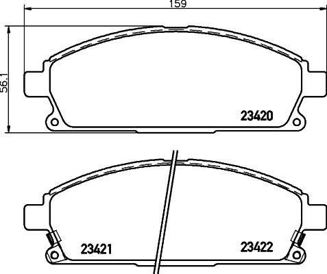 HELLA 8DB 355 009-661 - Kit pastiglie freno, Freno a disco autozon.pro