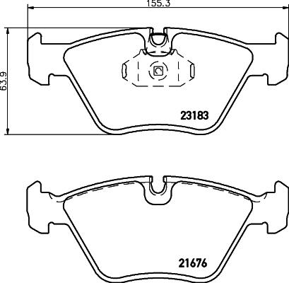 HELLA 8DB 355 009-001 - Kit pastiglie freno, Freno a disco autozon.pro