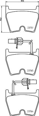 HELLA 8DB 355 009-191 - Kit pastiglie freno, Freno a disco autozon.pro