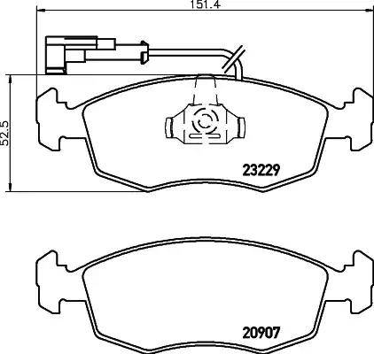 HELLA 8DB 355 009-151 - Kit pastiglie freno, Freno a disco autozon.pro